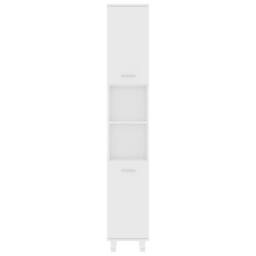 Berkfield Home Sturdy Bathroom Cabinet White 30x30x179 cm Engineered Wood - Size: 30 x 30 x 179 cm - thumbnail 5
