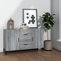 Berkfield Home Sideboard Grey Sonoma 100x36x60 cm Engineered Wood - Size: 100 x 36 x 60 cm - thumbnail 1