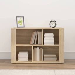 Berkfield Home Sideboard Sonoma Oak 80x30x54 cm Engineered Wood in Light Oak - Size: 80 x 30 x 54 cm - thumbnail 3