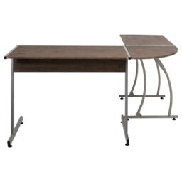 Berkfield Home Corner Desk Brown Engineered Wood - thumbnail 3
