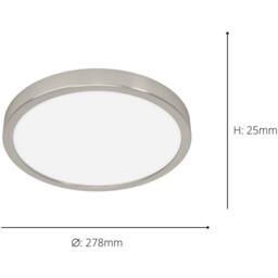 Loops Modern Satin Nickel Round Ceiling Light for Contemporary Indoor Spaces in Metallics - thumbnail 4