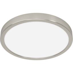Loops Modern Satin Nickel Round Ceiling Light for Contemporary Indoor Spaces in Metallics - thumbnail 1