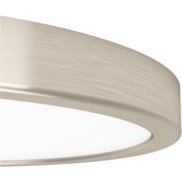Loops Modern Satin Nickel Round Ceiling Light for Contemporary Indoor Spaces in Metallics - thumbnail 5