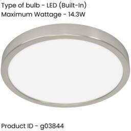 Loops Modern Satin Nickel Round Ceiling Light for Contemporary Indoor Spaces in Metallics - thumbnail 2
