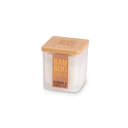 Bamboo Small Soy Wax Candle - & Ginger Lily in Cool White - thumbnail 1