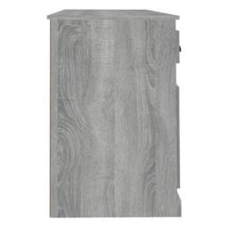 Berkfield Home Desk with Cabinet Grey Sonoma Engineered Wood - thumbnail 7