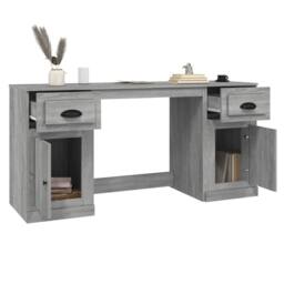 Berkfield Home Desk with Cabinet Grey Sonoma Engineered Wood - thumbnail 5