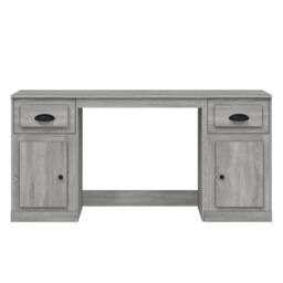Berkfield Home Desk with Cabinet Grey Sonoma Engineered Wood - thumbnail 6