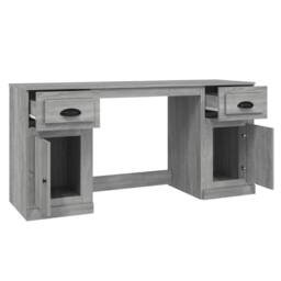 Berkfield Home Desk with Cabinet Grey Sonoma Engineered Wood - thumbnail 8
