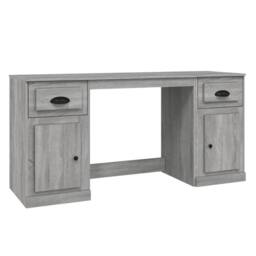 Berkfield Home Desk with Cabinet Grey Sonoma Engineered Wood - thumbnail 1
