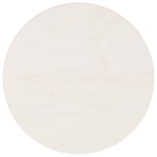 Berkfield Home Table Top Round White Ã˜30x3 cm Solid Wood Pine - Size: 30x3 cm - image 1
