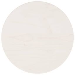 Berkfield Home Table Top Round White Ã˜30x3 cm Solid Wood Pine - Size: 30x3 cm - thumbnail 1