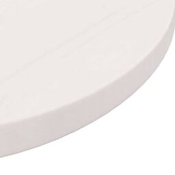 Berkfield Home Table Top Round White Ã˜30x3 cm Solid Wood Pine - Size: 30x3 cm - thumbnail 6