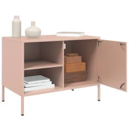 Berkfield Home TV Cabinets 2 pcs Pink 68x39x50.5 cm Steel - thumbnail 5