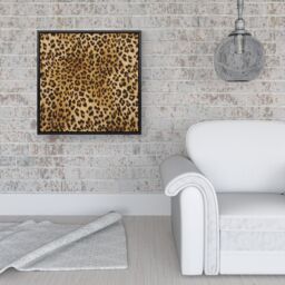 Warren Reed - Designer Wild Animal Pattern Framed Canvas in Black - Size: w10 inch x h10 inch - thumbnail 2