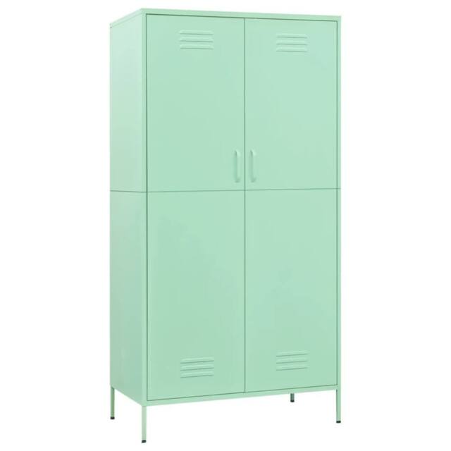 Berkfield Home Wardrobe Mint 90x50x180 cm Steel in Green - Size: 90 x 50 x 180 cm - image 1