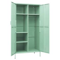 Berkfield Home Wardrobe Mint 90x50x180 cm Steel in Green - Size: 90 x 50 x 180 cm - thumbnail 6