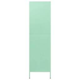 Berkfield Home Wardrobe Mint 90x50x180 cm Steel in Green - Size: 90 x 50 x 180 cm - thumbnail 4