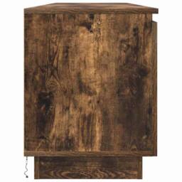 Berkfield Home TV Cabinet with LED Smoky Oak 180x38x49 cm Engineered Wood in Brown - Size: 180 x 38 x 49 cm - thumbnail 8
