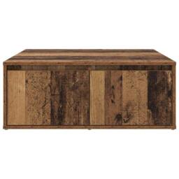 Berkfield Home Modern Coffee Table Old wood 80 x 80 x 31 cm Engineered wood in Brown - thumbnail 6