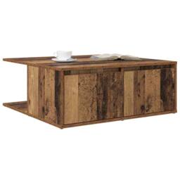 Berkfield Home Modern Coffee Table Old wood 80 x 80 x 31 cm Engineered wood in Brown - thumbnail 1
