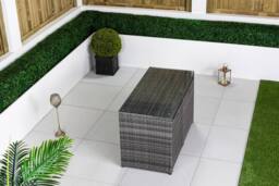 Thats Furniture Cube Rattan Bistro Table & Chairs Set 2 - 4 Seater in Grey - thumbnail 5