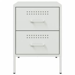 Berkfield Home Bedside Cabinets 2 pcs White 36x39x50.5 cm Steel - thumbnail 6
