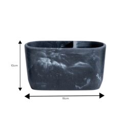 Showerdrape Octavia Grey Marble & Chrome 5 Piece Bathroom Accessory Set - thumbnail 9