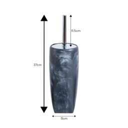 Showerdrape Octavia Grey Marble & Chrome 5 Piece Bathroom Accessory Set - thumbnail 7