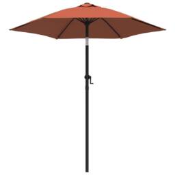 Berkfield Home Parasol Terracotta 200x224 cm Aluminium in Brown - thumbnail 2