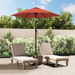 Berkfield Home Parasol Terracotta 200x224 cm Aluminium in Brown - thumbnail 1