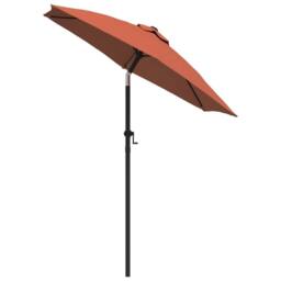 Berkfield Home Parasol Terracotta 200x224 cm Aluminium in Brown - thumbnail 3