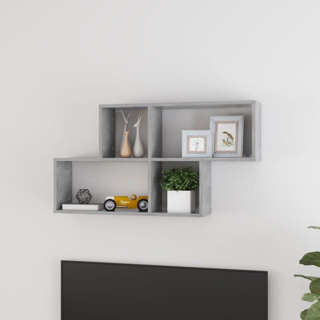 Berkfield Home Wall Shelf Concrete Grey 100x18x53 cm Engineered Wood - Size: 100 x 18 x 53 cm - image 1