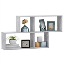 Berkfield Home Wall Shelf Concrete Grey 100x18x53 cm Engineered Wood - Size: 100 x 18 x 53 cm - thumbnail 3