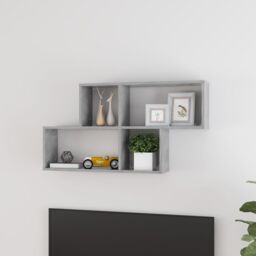 Berkfield Home Wall Shelf Concrete Grey 100x18x53 cm Engineered Wood - Size: 100 x 18 x 53 cm - thumbnail 1