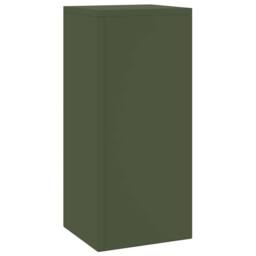 Berkfield Home Outdoor Plant Stands Pillar 2 pcs Olive Green 24x24x55 cm Steel - Size: 24 x 24 x 55 cm - thumbnail 5