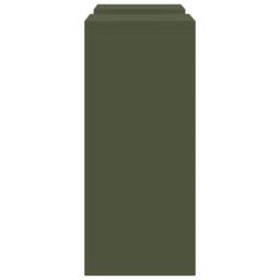 Berkfield Home Outdoor Plant Stands Pillar 2 pcs Olive Green 24x24x55 cm Steel - Size: 24 x 24 x 55 cm - thumbnail 7