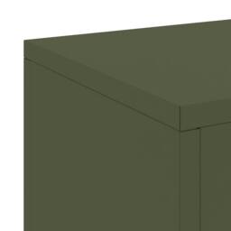 Berkfield Home Outdoor Plant Stands Pillar 2 pcs Olive Green 24x24x55 cm Steel - Size: 24 x 24 x 55 cm - thumbnail 8