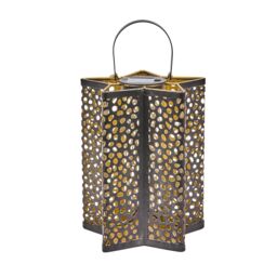 mysmartbuy Solar Powered XL Celeste Star Shaped Silhouette Effect Garden Lantern in Black - thumbnail 2