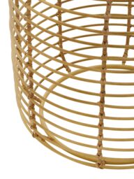 Orsina Rattan Round Side Table, Modern Meets Rustic Charm Side Table for Drawing Room, Living Room Rattan Table in Brown - thumbnail 5