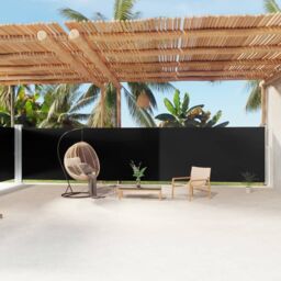 Berkfield Home Retractable Side Awning Black 180x1200 cm