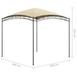 Berkfield Home Gazebo 3x3x2.65 m Cream 180 g/m ² in Beige - thumbnail 5