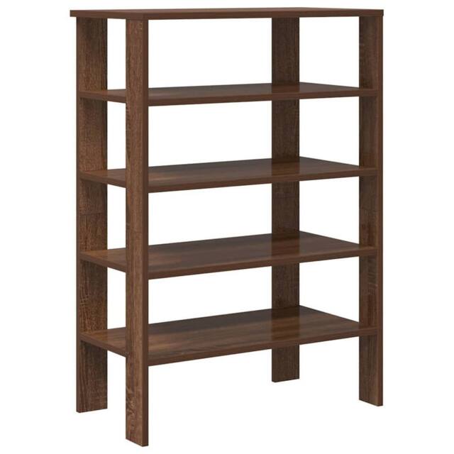 Berkfield Home Shoe Rack Brown Oak 61x32x87.5 cm Engineered Wood - image 1