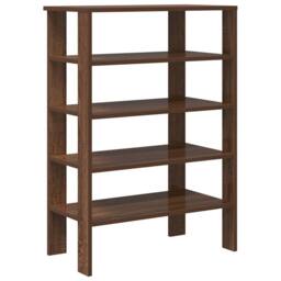 Berkfield Home Shoe Rack Brown Oak 61x32x87.5 cm Engineered Wood - thumbnail 1