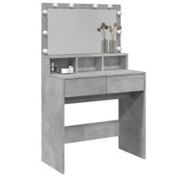 Berkfield Home Dressing Table with LED Concrete Grey 80x41x134.5 cm - thumbnail 4