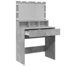 Berkfield Home Dressing Table with LED Concrete Grey 80x41x134.5 cm - thumbnail 9
