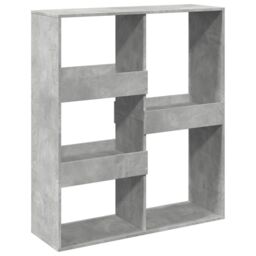 Berkfield Home Book Cabinet/Room Divider Concrete Grey 100x33x115 cm - Size: 100 x 33 x 115 cm - thumbnail 2