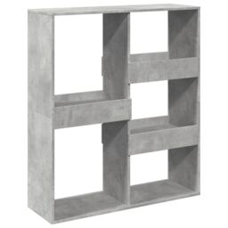 Berkfield Home Book Cabinet/Room Divider Concrete Grey 100x33x115 cm - Size: 100 x 33 x 115 cm - thumbnail 6