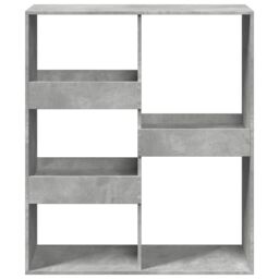 Berkfield Home Book Cabinet/Room Divider Concrete Grey 100x33x115 cm - Size: 100 x 33 x 115 cm - thumbnail 4