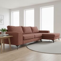 Abakus Direct Venice Corner Right Sofa with Deep Seats & Extra-wide Padded Arms in Burgundy - thumbnail 6